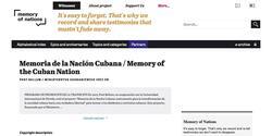 Memoria de la Nación Cubana / Memory of the Cuban Nation