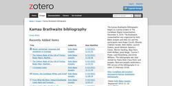 The Kamau Brathwaite Bibliography