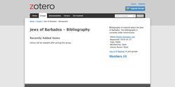 Jews of Barbados - Bibliography